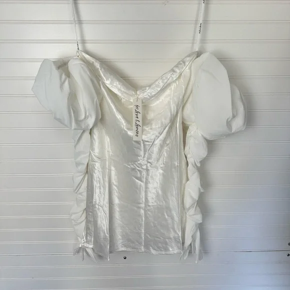 For Love & Lemons Hazel White Mini Dress NWT - Picture 10 of 11
